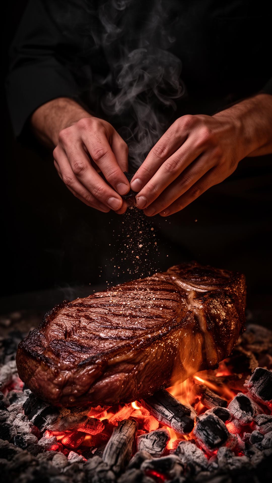 Steak über Glut